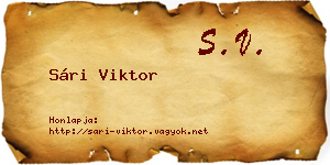 Sári Viktor névjegykártya